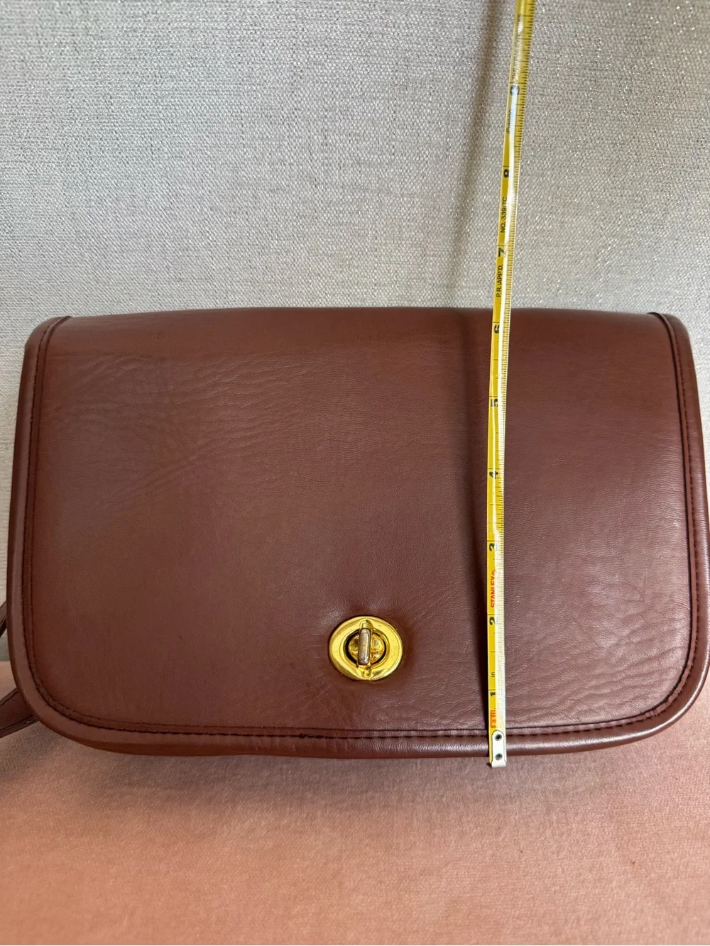 Vintage Coach Penny Pocket Purse Bag Brown Glove Tanned Leather USA - Picture 9 of 16
